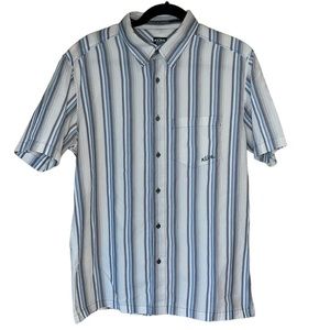 Kuhl Striped Button Down Short Sleeve Shirt (Medium)